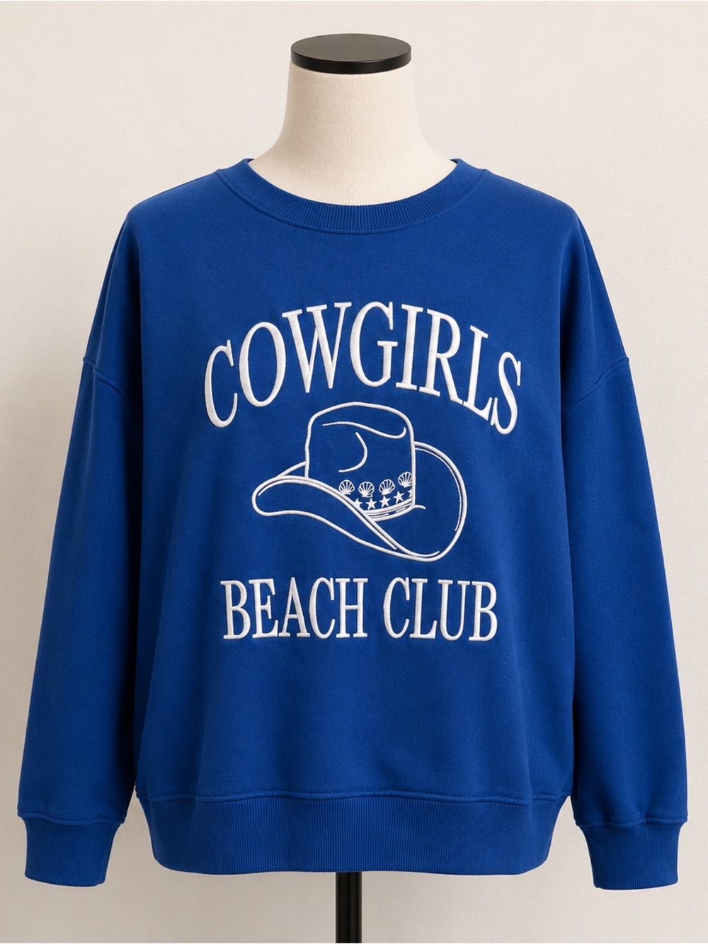 Cowgirls Beach Club Royal Blue Graphic Sweatshirt